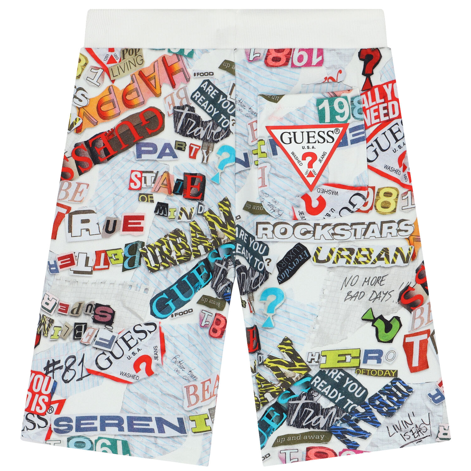 Boys White Logo Shorts, 1, hi-res image number null