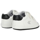 White Logo Baby Pre Walker Shoes, 1, hi-res