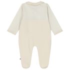 Ivory & Beige Logo Babygrow, 1, hi-res