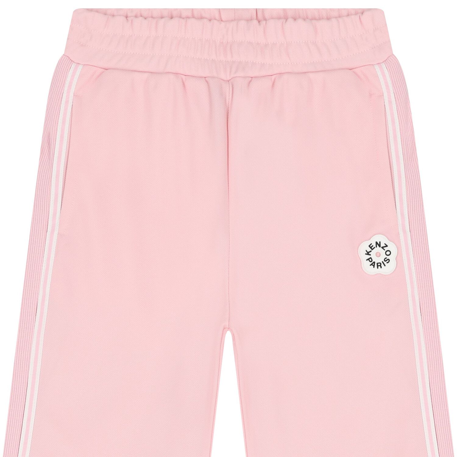 Girls Pink Bokeh Flower Logo Trousers, 1, hi-res