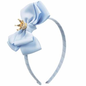 Girls Blue Bow Headband