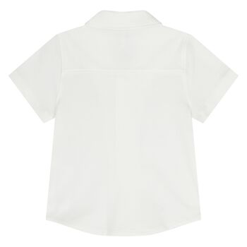 Younger Boys White Logo Shirt
