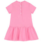Younger Girls Pink Logo Dress, 1, hi-res