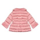 Younger Girls Pink Hooded Puffer Jacket, 1, hi-res