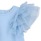 Girls Blue Tulle Dress, 2, hi-res