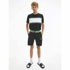 Boys Black & Grey Logo Shorts, 1, hi-res