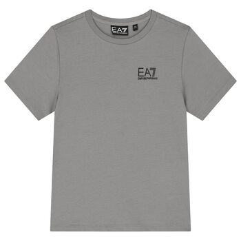 Boys Grey Logo T-Shirt