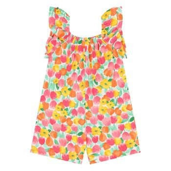 Younger Girls Multi-Coloured Floral Jumpsuit