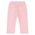 Younger Girls Pink Quilted Floral Tracksuit, 1, hi-res