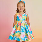 Girls Multi-Colored Floral Dress, 1, hi-res