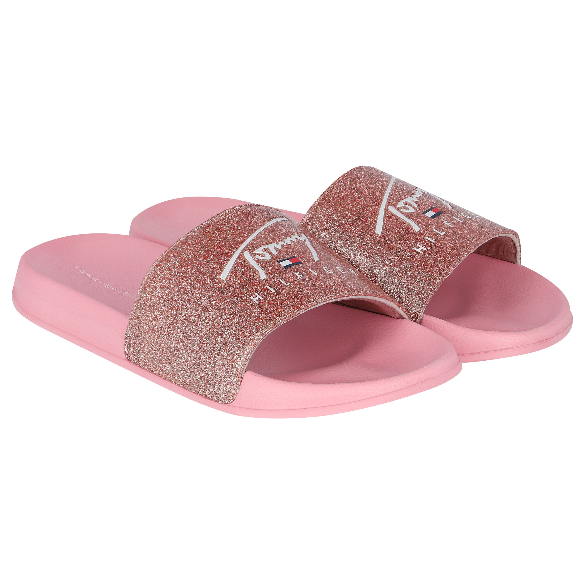 Girls tommy hilfiger sliders sale