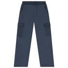 Boys Navy Blue Cargo Trousers, 1, hi-res
