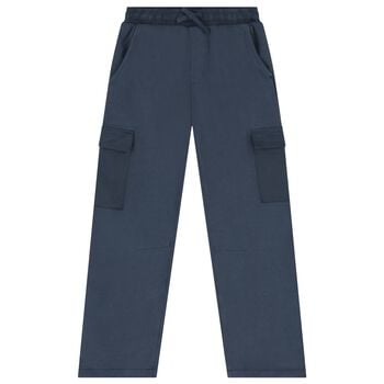 Boys Navy Blue Cargo Trousers