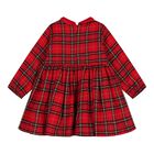 Baby Girls Red Tartan Dress, 1, hi-res