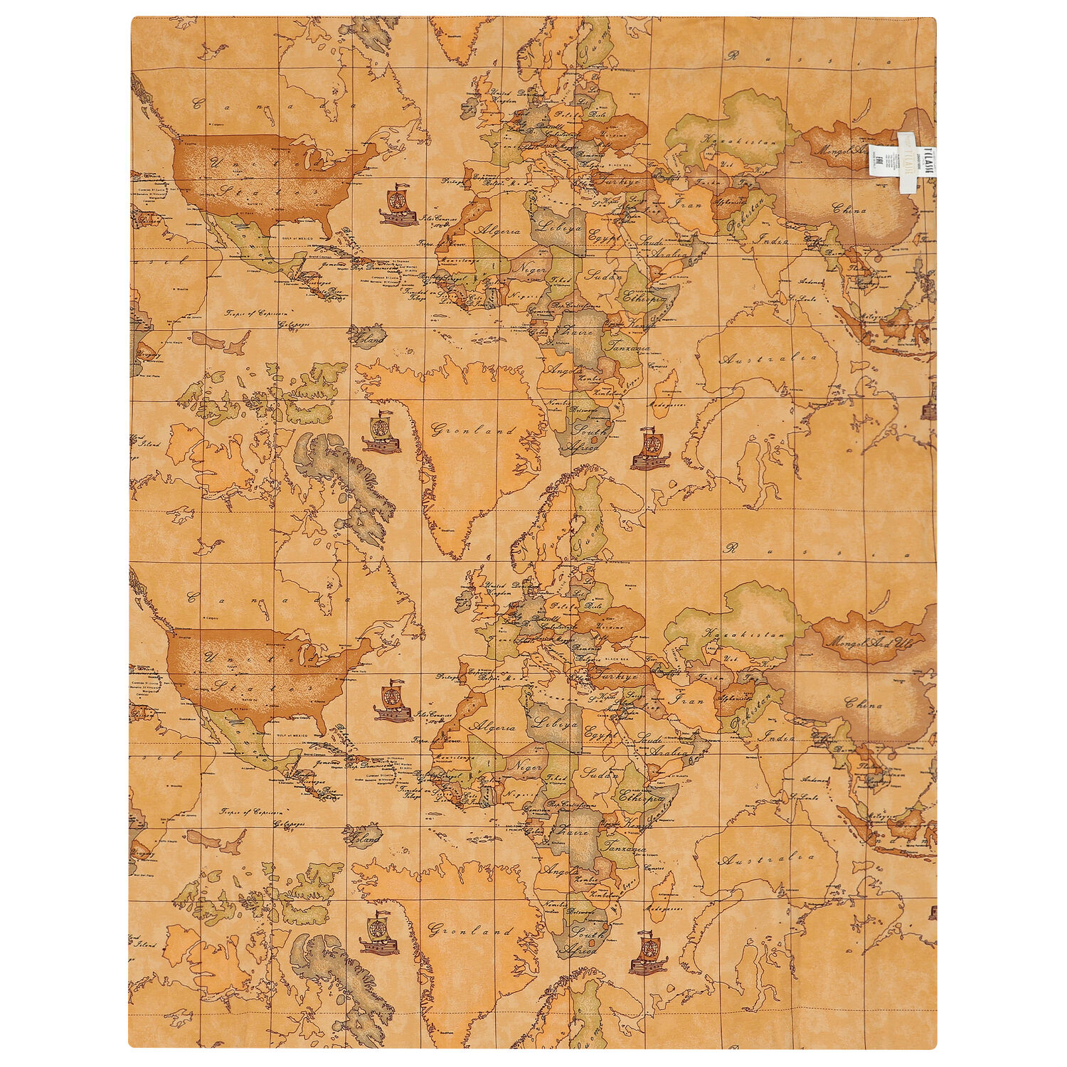 Ivory & Beige Geo Map Baby Blanket, 2, hi-res image number null