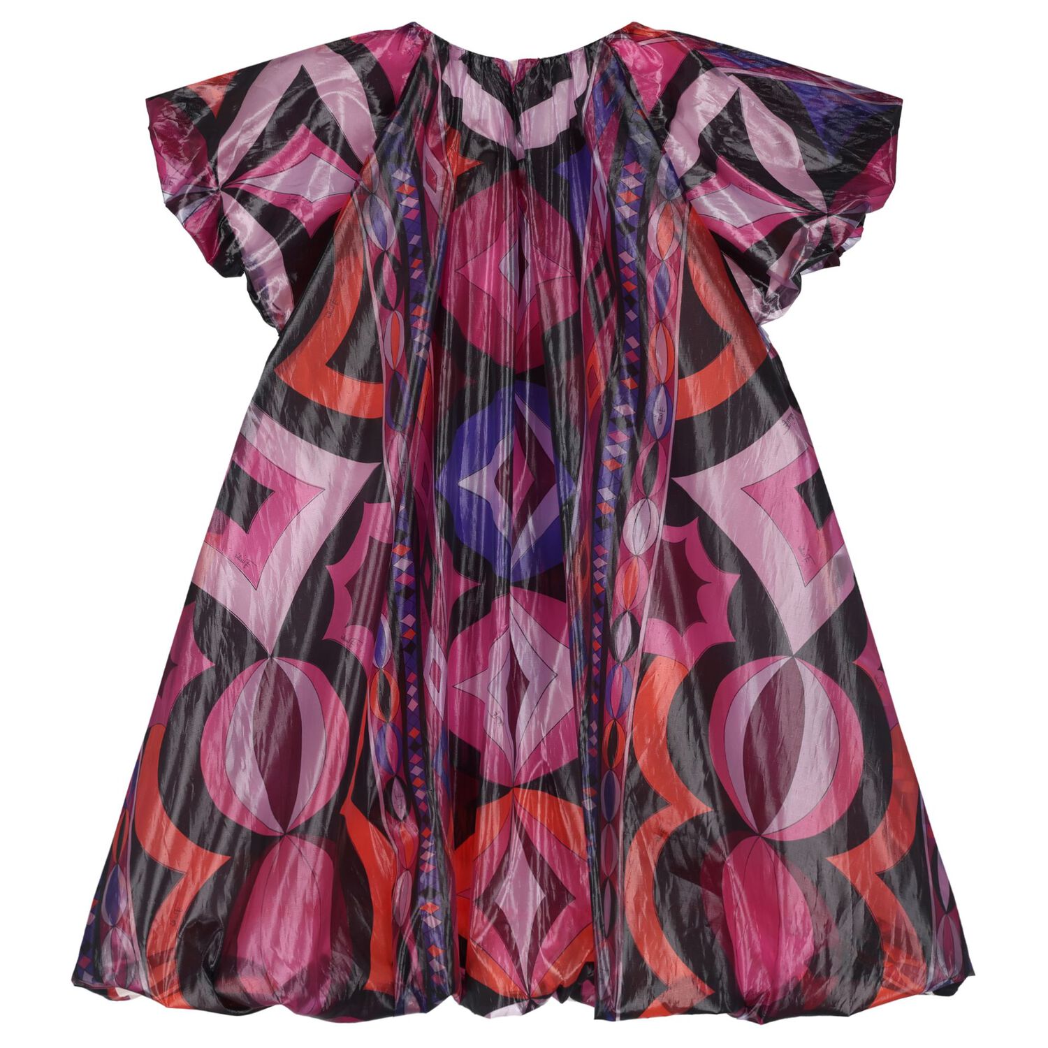 Girls Black & Pink Vortice Dress, 1, hi-res