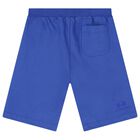 Boys Blue Logo Shorts, 1, hi-res