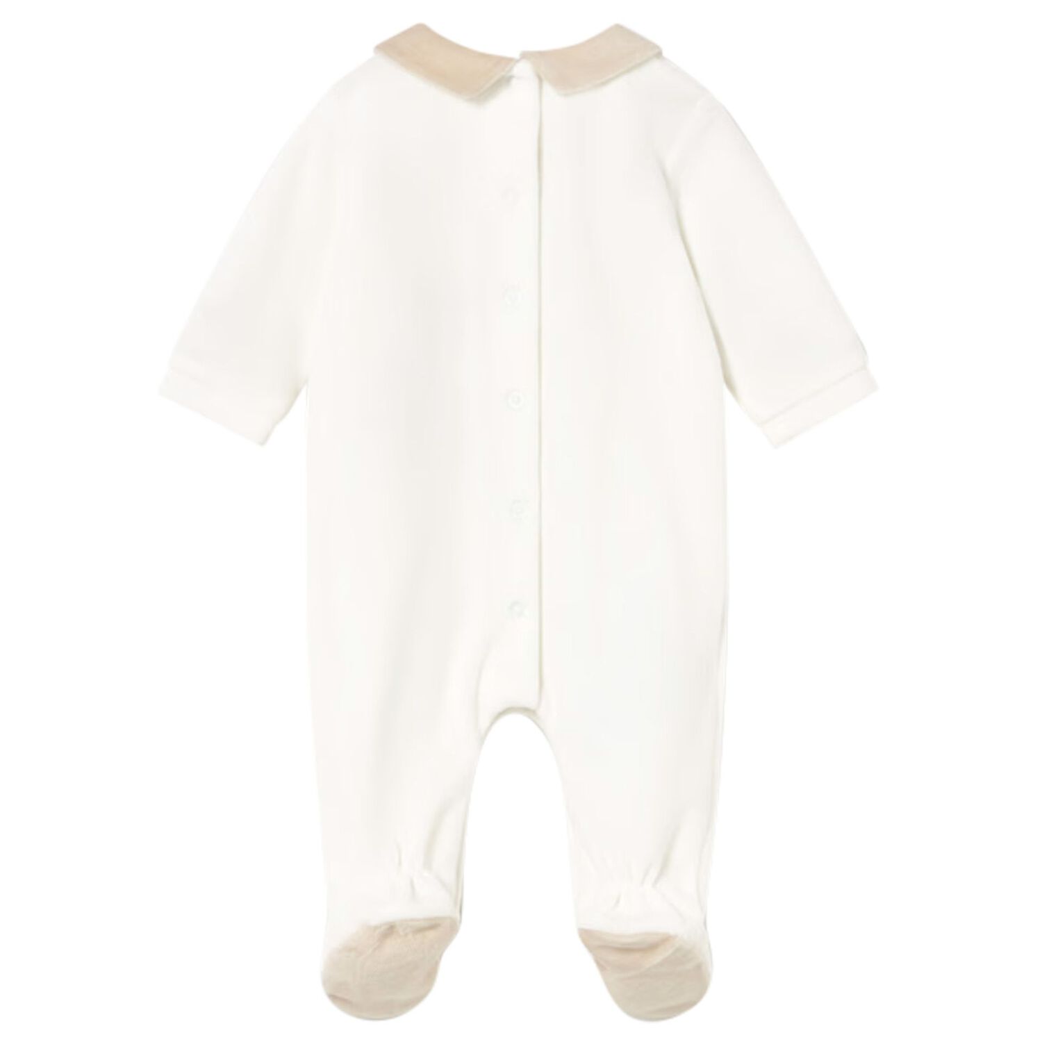 Ivory & Beige Babygrow, 1, hi-res