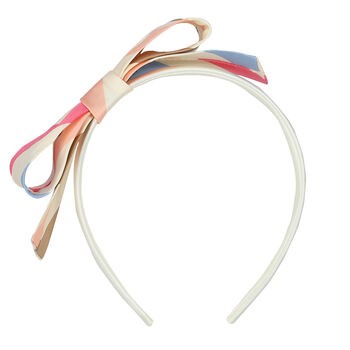 Girls Multi-Colored Striped Headband