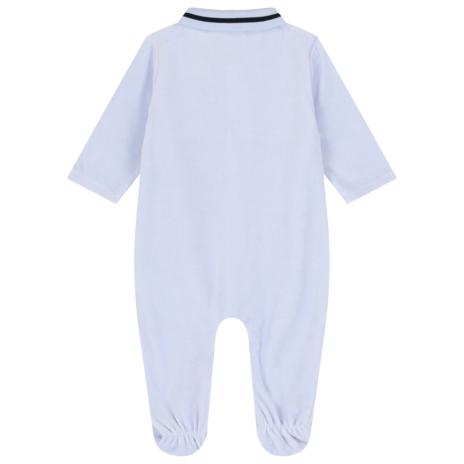 Baby Boys Blue & White Logo Babygrow, 2, hi-res
