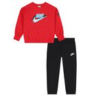 Boys Red & Black Logo Tracksuit, 1, hi-res