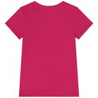 Girls Pink Glittery Logo T-Shirt, 3, hi-res
