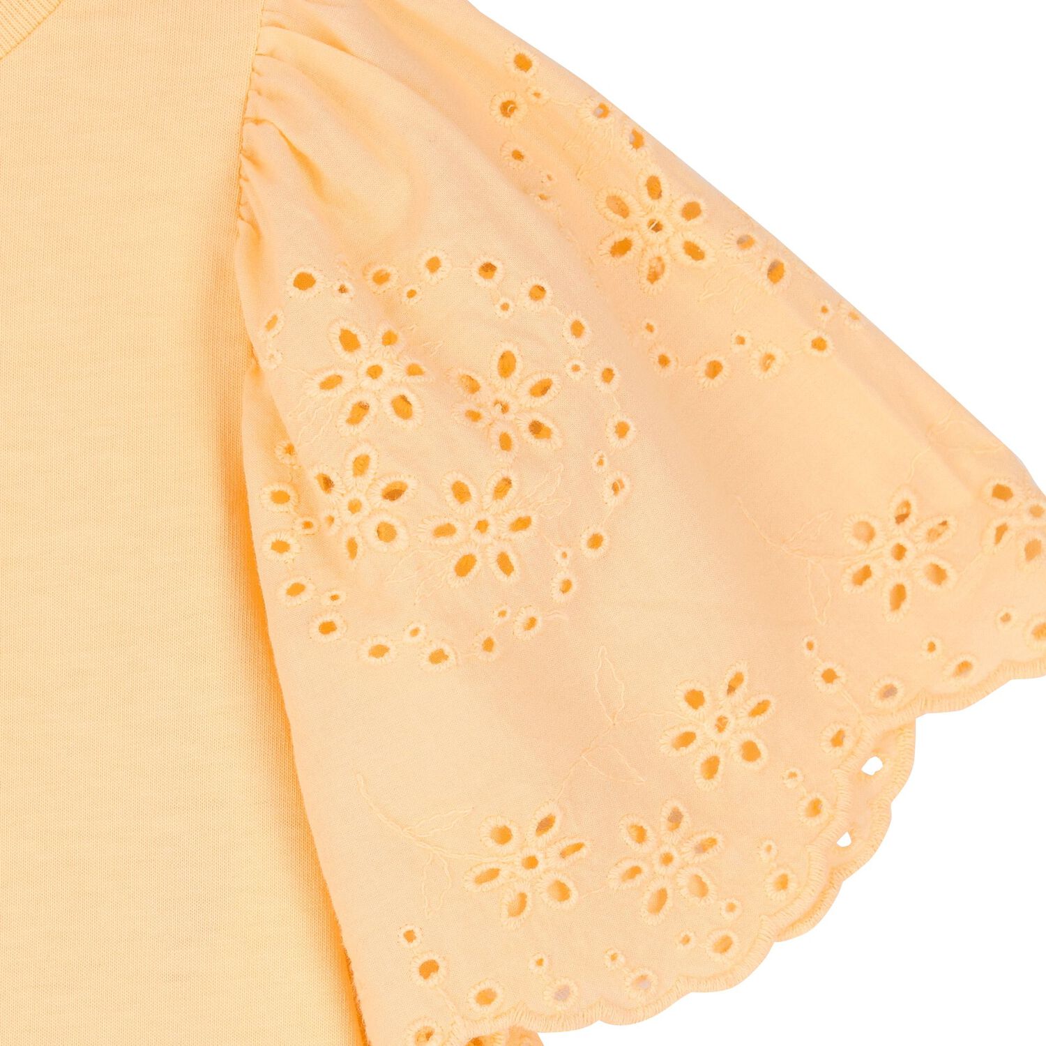 Girls Orange Broderie Anglaise Top, 1, hi-res image number null