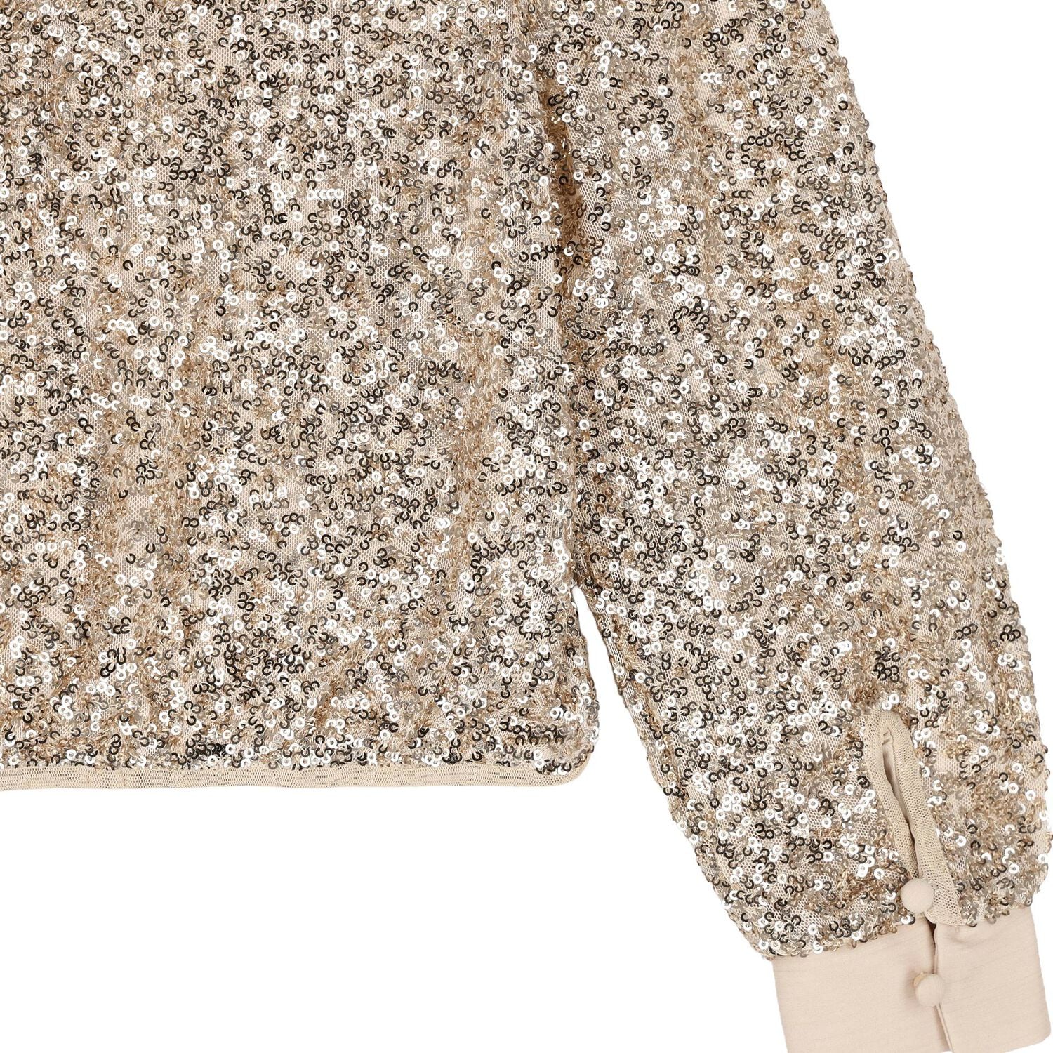 Girls Gold Sequin Skirt Set, 2, hi-res