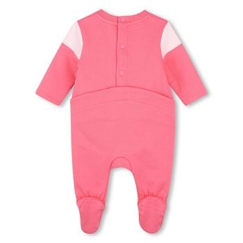 Baby Girls Pink Logo Babygrow