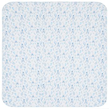 Baby Boys White & Blue Toile Blanket