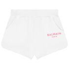 Girls White & Pink Shorts, 1, hi-res