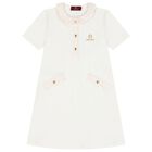 Girls Ivory Logo Dress, 1, hi-res