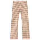 Girls Beige Flower Leggings Set, 1, hi-res