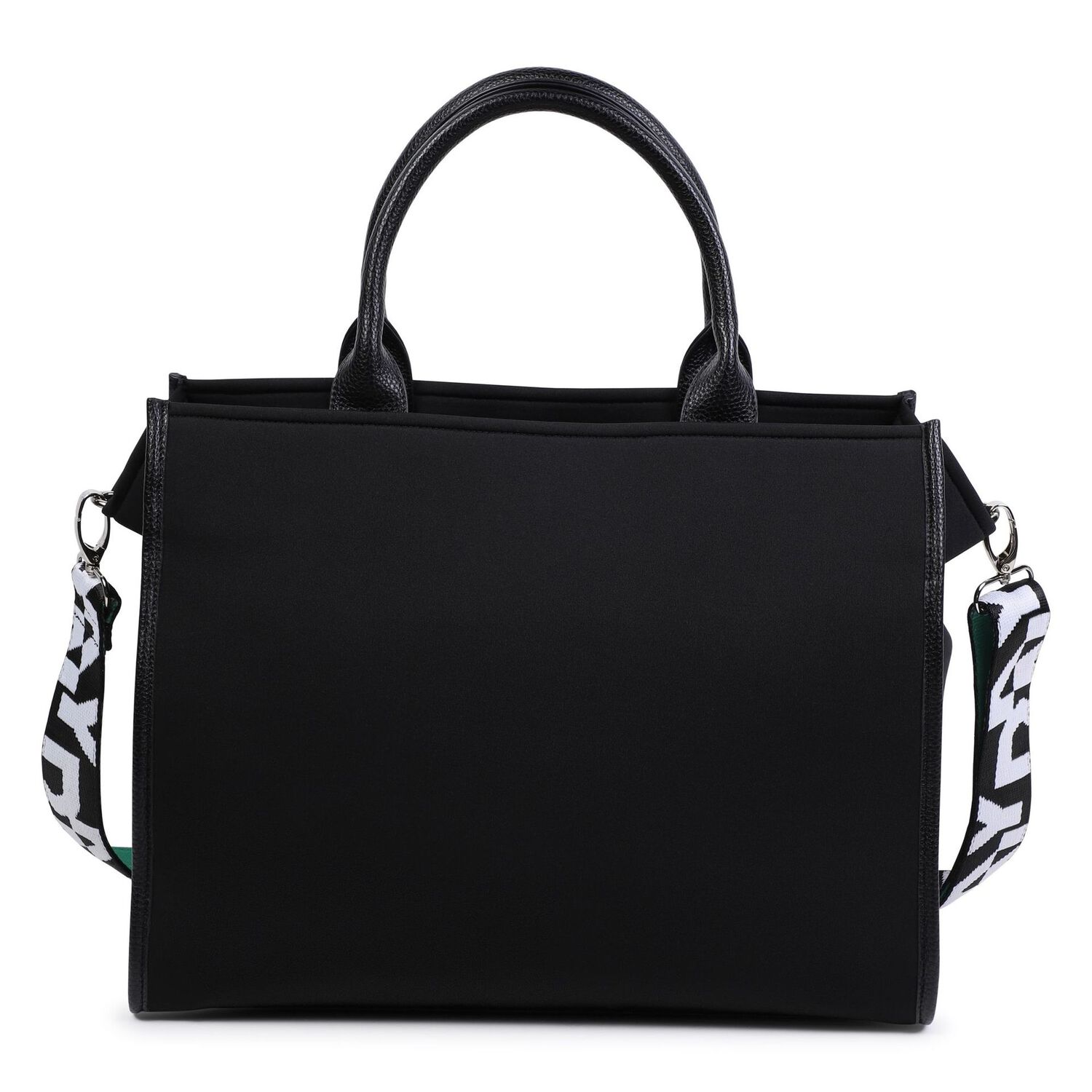 Girls Black Logo Tote Bag, 1, hi-res image number null