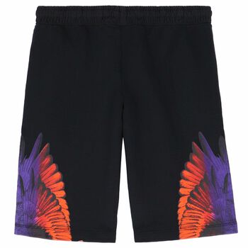 Boys Black Printed Shorts