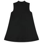 Girls Black & White Floral Dress, 1, hi-res