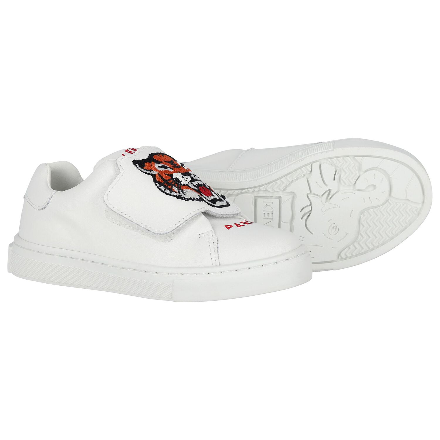 White Tiger Logo Trainers, 1, hi-res