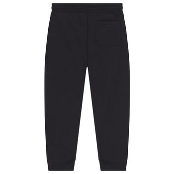 Boys Black Logo Joggers