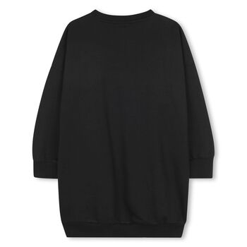Girls Black Logo Sweatshirt Dress