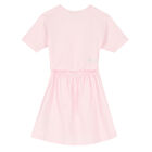 Girls Pink Logo Dress, 3, hi-res