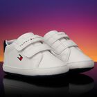 Baby Boys White Logo Pre Walker Shoes, 1, hi-res