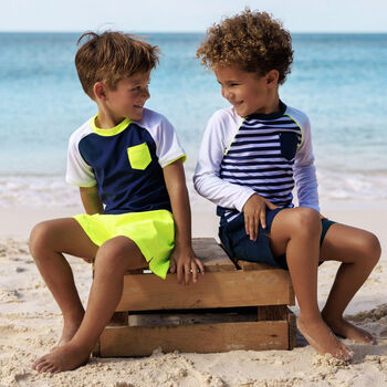 Boys Neon Yellow Swim Shorts