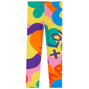 Girls Multi-Colored Abstract Leggings