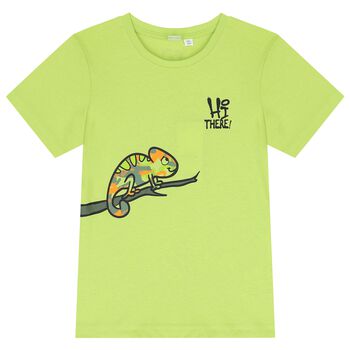 Boys Green Chameleon T-Shirt