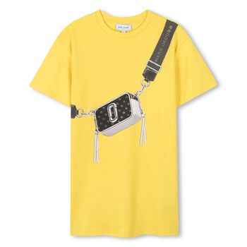 Girls Yellow Logo Bag Dress