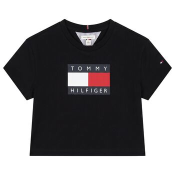 Girls Black Logo T-Shirt