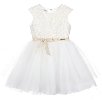 Girls White Tulle Dress