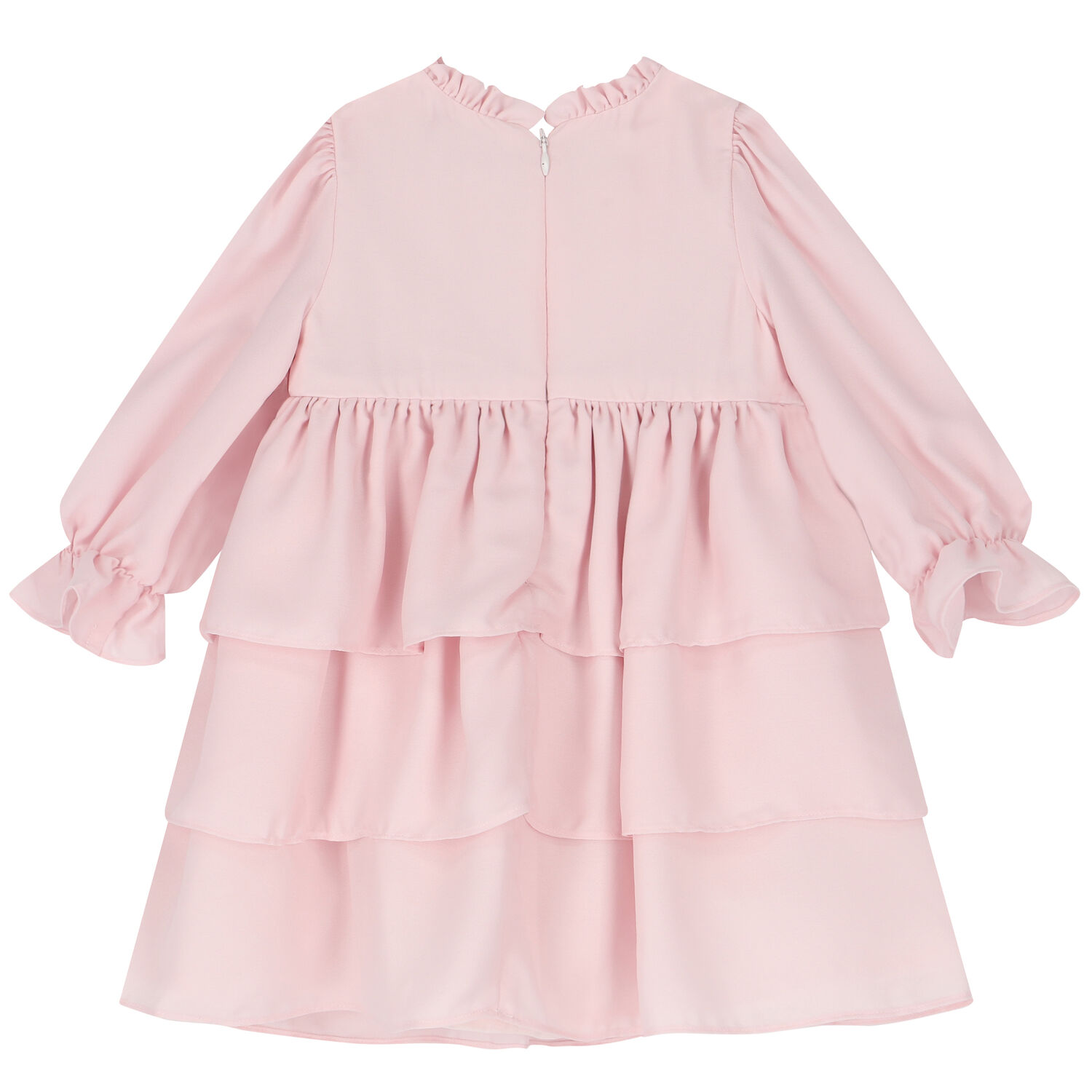 Younger Girls Pink Tiered Dress, 1, hi-res image number null