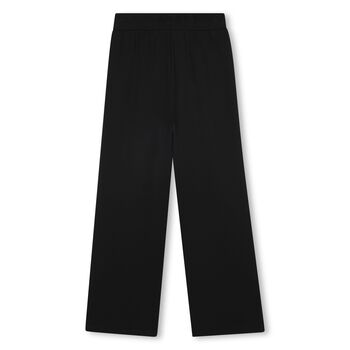 Girls Black Logo Trousers