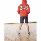Boys Bright Red Hooded Top, 1, hi-res